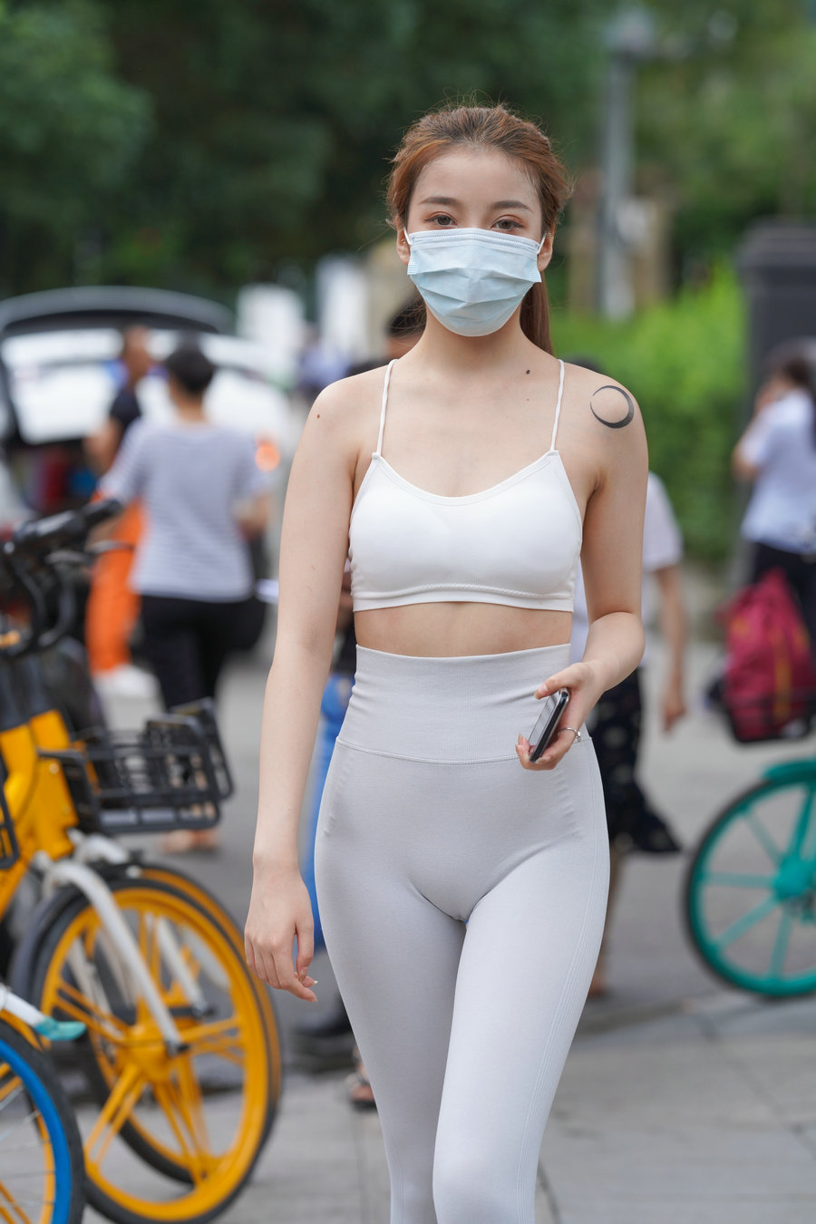 图片[2]-灰色瑜伽裤女孩 J1323 723P4V-17.9GB-学妹图库