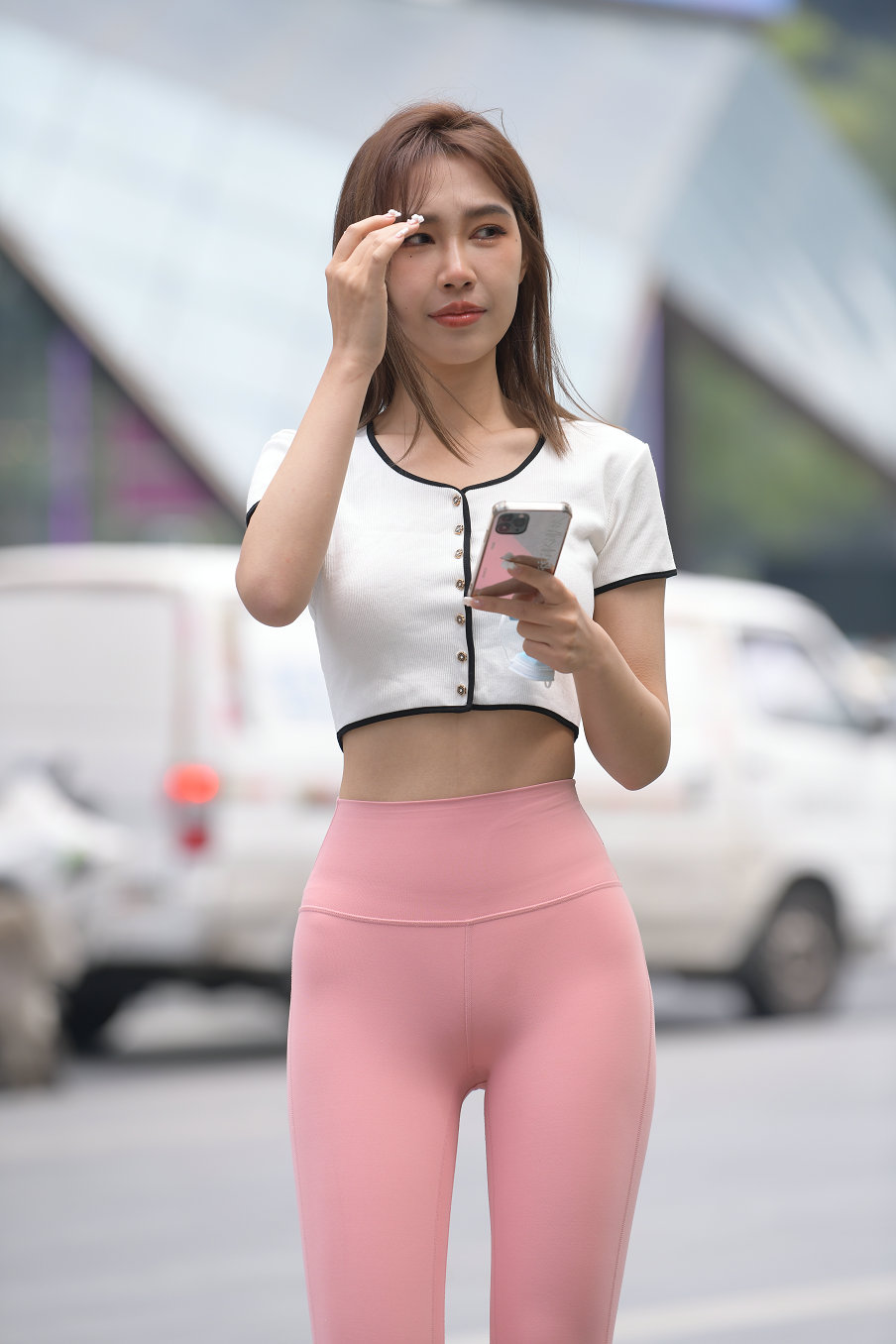 图片[2]-街拍粉色瑜伽裤女孩J2900 645P1V-20.7GB-学妹图库